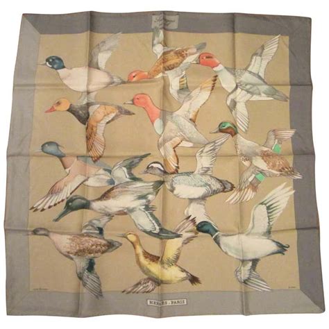 hermes vintage designer duck scarf|Hermes scarf price.